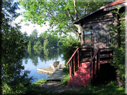 Side view of Log Cabin