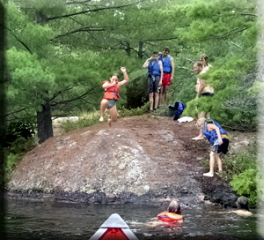 Jumping off the Rocks - Great Fun for All Ages!